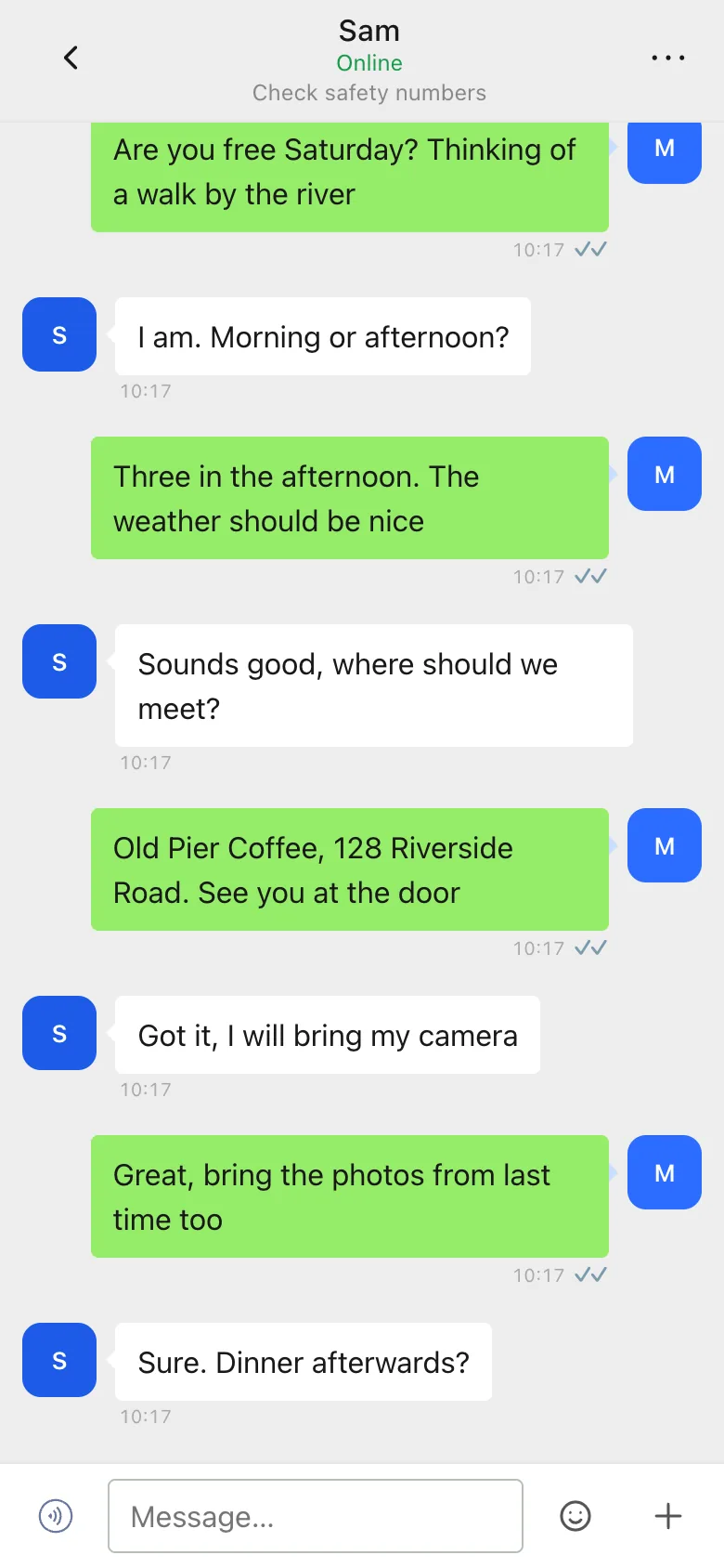 VantaChat one-to-one chat on a mobile phone